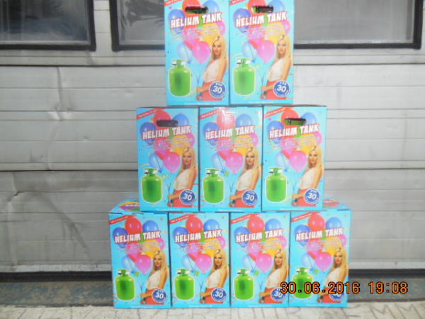 Helium tanks zonder ballonnen